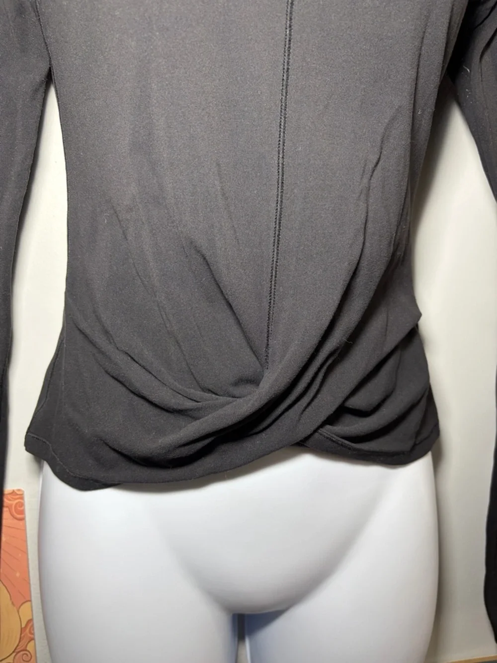 lululemon athletica Black Twist-Front Long Sleeve Tee